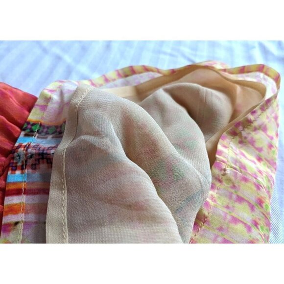 Anthropologie TANVI KEDIA Isaline Gold Pink Embellished Indian Peplum Top Sz XS - Picture 6 of 7